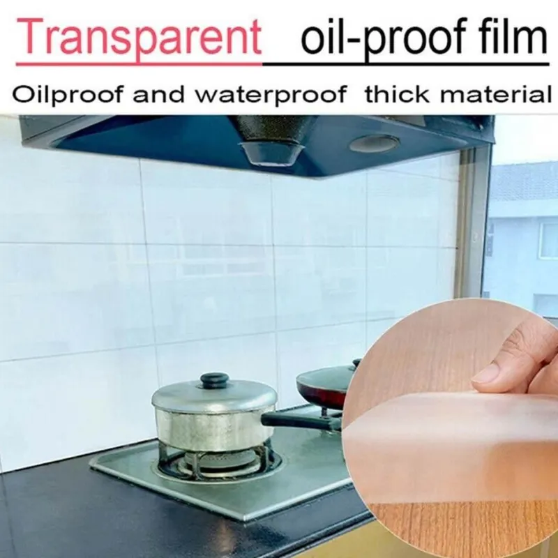 The Decor Haven Küche & Esszimmer|Gadgets Für Zuhause-Transparenter, spritzwassergeschützter Wandaufkleber – wasserfester Schutzkleber