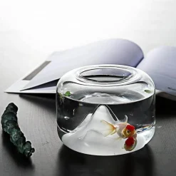 Decor Haustierzubehör-Transparentes Aquarium - Schneeberg-Aquariumdekor