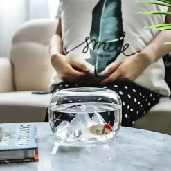 Decor Haustierzubehör-Transparentes Aquarium - Schneeberg-Aquariumdekor