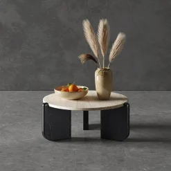 The Coffee Table Co. Möbel-Travertin Couchtisch - Naturstein Wohnzimmer Dekor