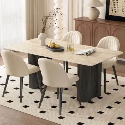 The Lounge Loft Möbel-Esstisch - Elegante Naturstein-Esszimmermöbel