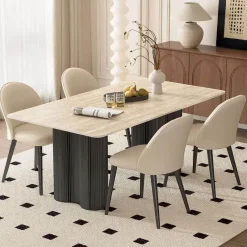 The Lounge Loft Möbel-Esstisch - Elegante Naturstein-Esszimmermöbel