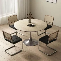 The Lounge Loft Möbel-Travertin Esstisch - Eleganter Natursteintisch