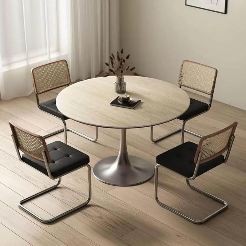 The Lounge Loft Möbel-Travertin Esstisch - Eleganter Natursteintisch