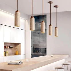 Decor Beleuchtung-Travertin Pendelleuchte - Elegante Galatea Design Leuchte