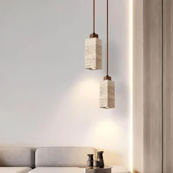 Decor Beleuchtung-Travertin Pendelleuchte - Elegante Galatea Design Leuchte