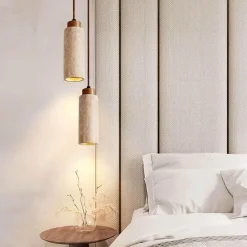 Decor Beleuchtung-Travertin Pendelleuchte - Elegante Galatea Design Leuchte