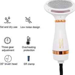 Furendo Haustierzubehör|Reinigungswerkzeuge Für Haustiere-Trocknerbürste für Haustiere – 2-in-1-Pflegewerkzeug zum schnellen Trocknen