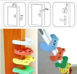 Kinder The Decor Haven Kinderwagen & Zubehör|Gadgets Für Zuhause-Türstopper mit Fingerschutz für Babys – Cartoon-Design