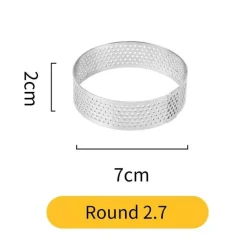 Tom Küche & Esszimmer-Törtchenform aus Edelstahl für perfekt geformte Desserts und Kuchen