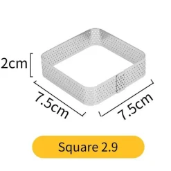 Tom Küche & Esszimmer-Törtchenform aus Edelstahl für perfekt geformte Desserts und Kuchen