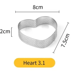 Tom Küche & Esszimmer-Törtchenform aus Edelstahl für perfekt geformte Desserts und Kuchen