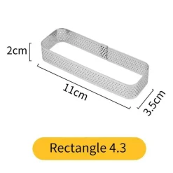 Tom Küche & Esszimmer-Törtchenform aus Edelstahl für perfekt geformte Desserts und Kuchen