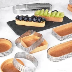 Tom Küche & Esszimmer-Törtchenform aus Edelstahl für perfekt geformte Desserts und Kuchen