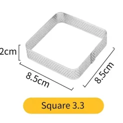 Tom Küche & Esszimmer-Törtchenform aus Edelstahl für perfekt geformte Desserts und Kuchen