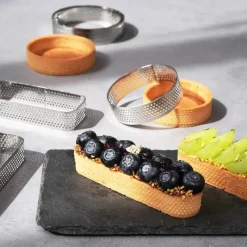 Tom Küche & Esszimmer-Törtchenform aus Edelstahl für perfekt geformte Desserts und Kuchen