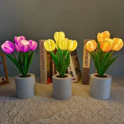 Bright Accents Beleuchtung-Tulpen-LED-Nachtlicht - Dekorative Simulationslampe
