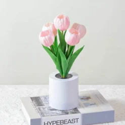 Bright Accents Beleuchtung-Tulpen-LED-Nachtlicht - Dekorative Simulationslampe