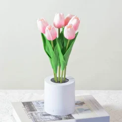 Bright Accents Beleuchtung-Tulpen-LED-Nachtlicht - Dekorative Simulationslampe