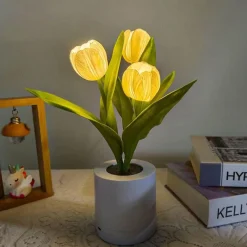 Bright Accents Beleuchtung-Tulpen-LED-Nachtlicht - Dekorative Simulationslampe