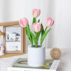 Bright Accents Beleuchtung-Tulpen-LED-Nachtlicht - Dekorative Simulationslampe