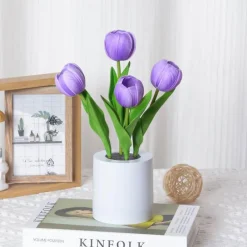 Bright Accents Beleuchtung-Tulpen-LED-Nachtlicht - Dekorative Simulationslampe