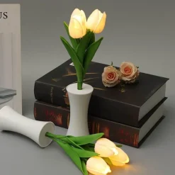 The Light Loft Beleuchtung-Tulpen-Nachtlampe – Sanft leuchtendes, dekoratives Licht für Zuhause