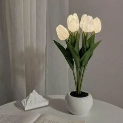 Glow u0026 Shade Beleuchtung-Tulpen-Nachtlampe – Stimmungslicht zur Entspannung