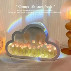 Timeless Touch Beleuchtung-Tulpen-Nachtlicht – Florale Atmosphärenlampe