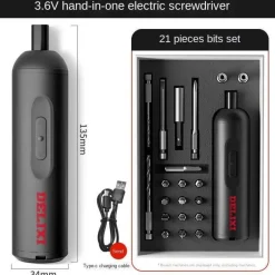 The Outdoor Vault Outdoor-Artikel|Heimwerkzeuge-Turbo-Elektroschraubendreher-Set – Vielseitiges wiederaufladbares Werkzeugset