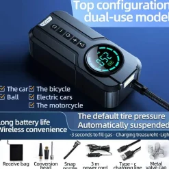 Gear Up u0026 Go Autozubehör|Automobilindustrie-Turbo-Jet-Luftpumpe – tragbarer, schnell aufblasender Kompressor