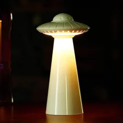 The Gilded Nest Beleuchtung-UFO-inspirierte wiederaufladbare LED-Schreibtischlampe