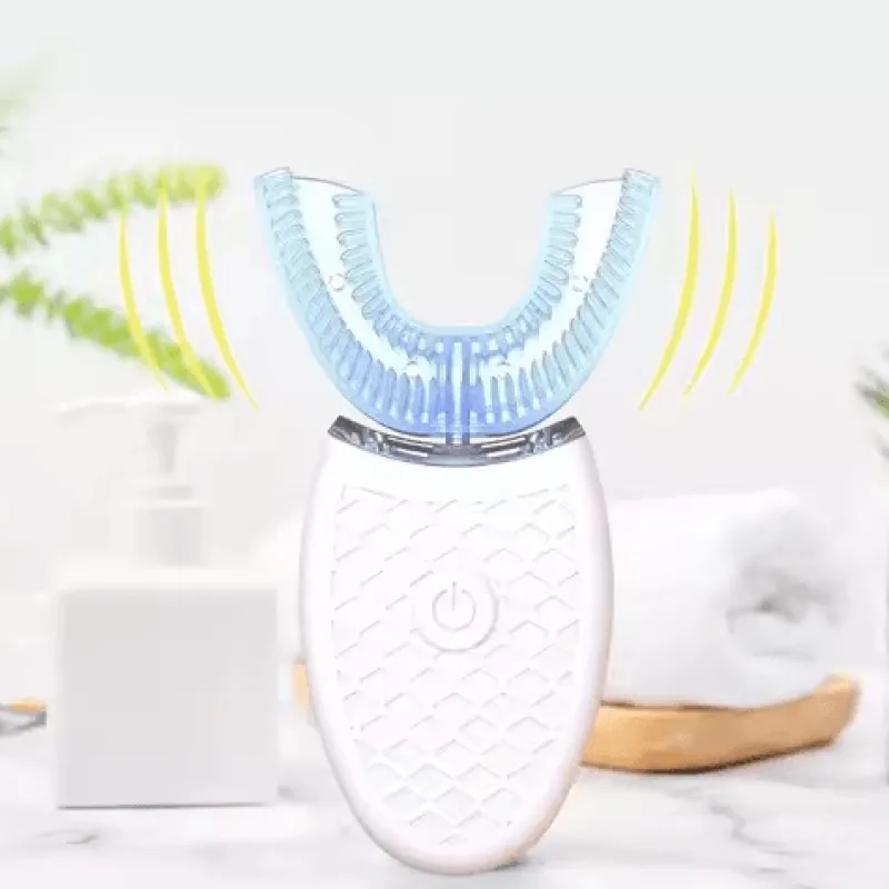 PureGlow Frauenpflege|Körperpflege-U-förmige elektrische Ultraschallzahnbürste für die Tiefenreinigung