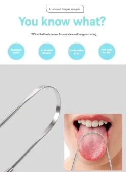 Velvo Care Männerpflege|Frauenpflege-U-förmiger Zungenschaber – Werkzeug zur Entfernung von Mundgeruch