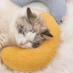Furendo Haustierzubehör|Reinigungswerkzeuge Für Haustiere-U-förmiges beruhigendes Haustierkissen – gemütliches Bett für Hunde und Katzen