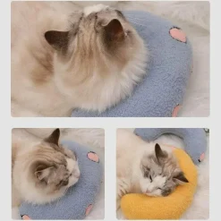 Furendo Haustierzubehör|Reinigungswerkzeuge Für Haustiere-U-förmiges beruhigendes Haustierkissen – gemütliches Bett für Hunde und Katzen