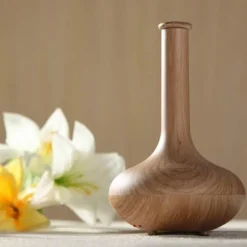 The Relaxation Nook Gesundheits-Gadgets|Gesundheits- Und Entspannungstools-Ultraschall-Luftbefeuchter aus Holz – 160 ml Luftnebelspender