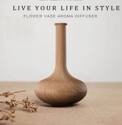 The Relaxation Nook Gesundheits-Gadgets|Gesundheits- Und Entspannungstools-Ultraschall-Luftbefeuchter aus Holz – 160 ml Luftnebelspender