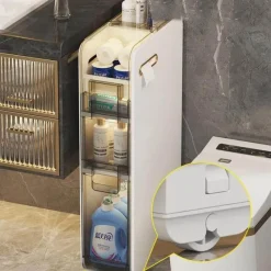 The Blissful Bath Badezimmer-Ultraschmaler Badezimmer-Aufbewahrungsschrank – Mehrschichtiger Organizer