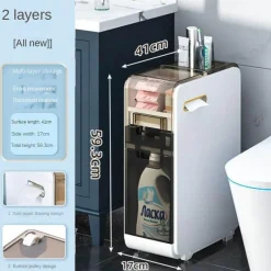 The Blissful Bath Badezimmer-Ultraschmaler Badezimmer-Aufbewahrungsschrank – Mehrschichtiger Organizer