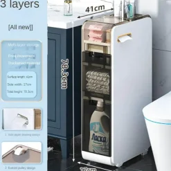 The Blissful Bath Badezimmer-Ultraschmaler Badezimmer-Aufbewahrungsschrank – Mehrschichtiger Organizer