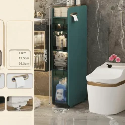 The Blissful Bath Badezimmer-Ultraschmaler Badezimmer-Aufbewahrungsschrank – Mehrschichtiger Organizer