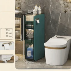 The Blissful Bath Badezimmer-Ultraschmaler Badezimmer-Aufbewahrungsschrank – Mehrschichtiger Organizer