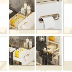 The Blissful Bath Badezimmer-Ultraschmaler Badezimmer-Aufbewahrungsschrank – Mehrschichtiger Organizer