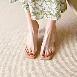 Damen Wilderness Haven Damenschuhe-Ultraweiche High Heel-Slipper für Damen – Transparentes Mode-Schuhwerk