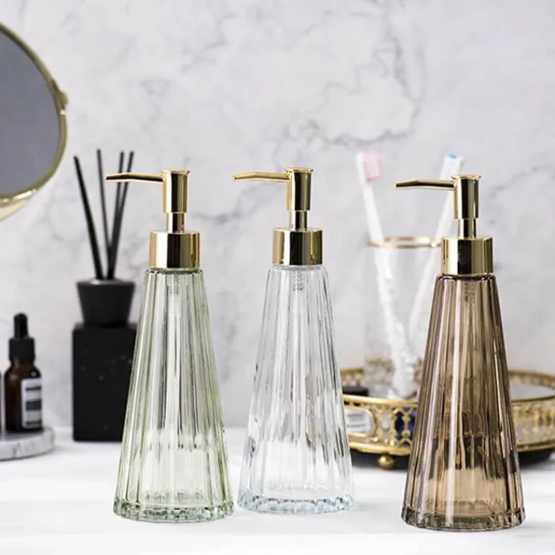 The Bath Nook Badezimmer-Umbrella Glass Soap Dispenser - Stylish Bathroom Accessory
