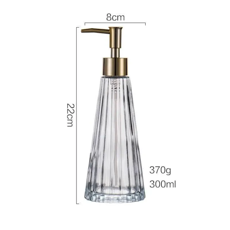 The Bath Nook Badezimmer-Umbrella Glass Soap Dispenser - Stylish Bathroom Accessory