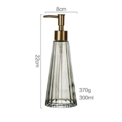 The Bath Nook Badezimmer-Umbrella Glass Soap Dispenser - Stylish Bathroom Accessory