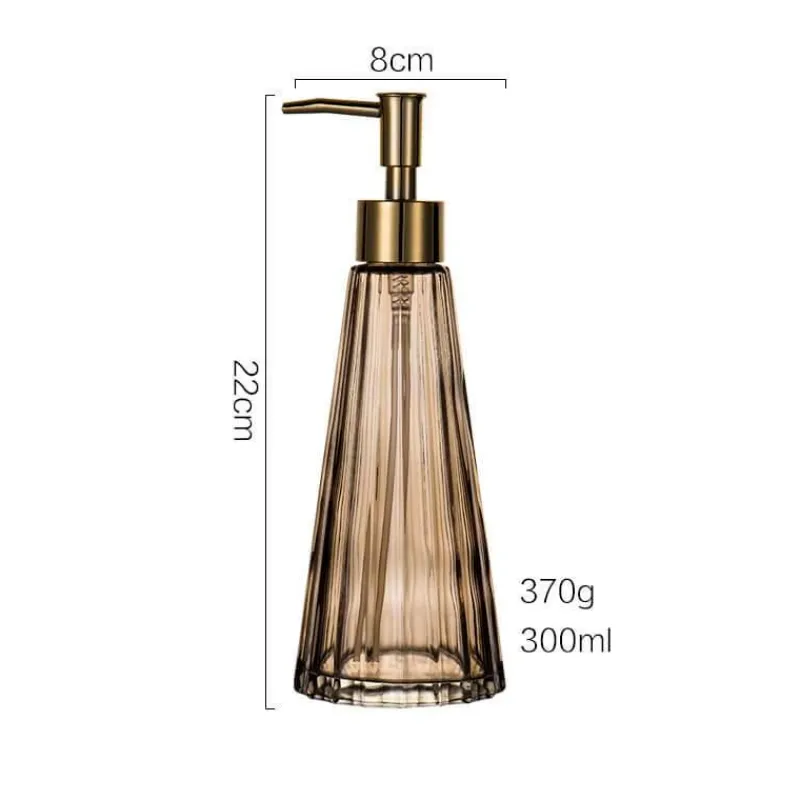 The Bath Nook Badezimmer-Umbrella Glass Soap Dispenser - Stylish Bathroom Accessory