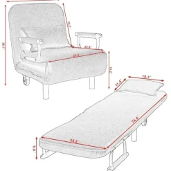 Comfort u0026 Style Möbel-Umwandelbarer, klappbarer Loungesessel – moderner Entspannungssitz
